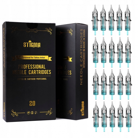 20 Kartridże Igły Tatuażu Stigma Gold MIX do linii