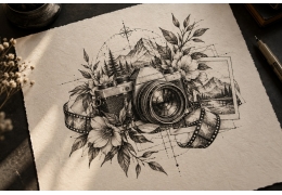 Tatuaż aparat fotograficzny — znaczenie, kadry i wzory